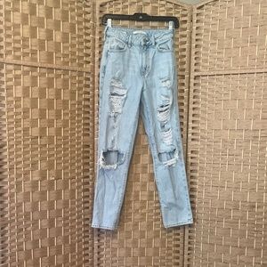 Pacsun distressed Jeans 24 Mom Cut